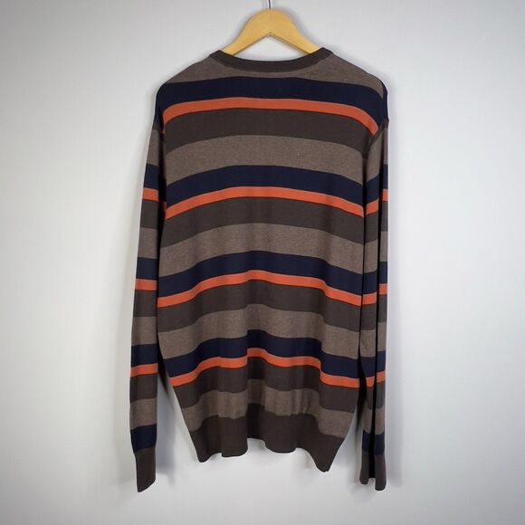 NWT VTG Eddie Bauer Mens Sz XL Wool Blend Knit Striped Sweater 90S Y2K - Picture 2 of 7